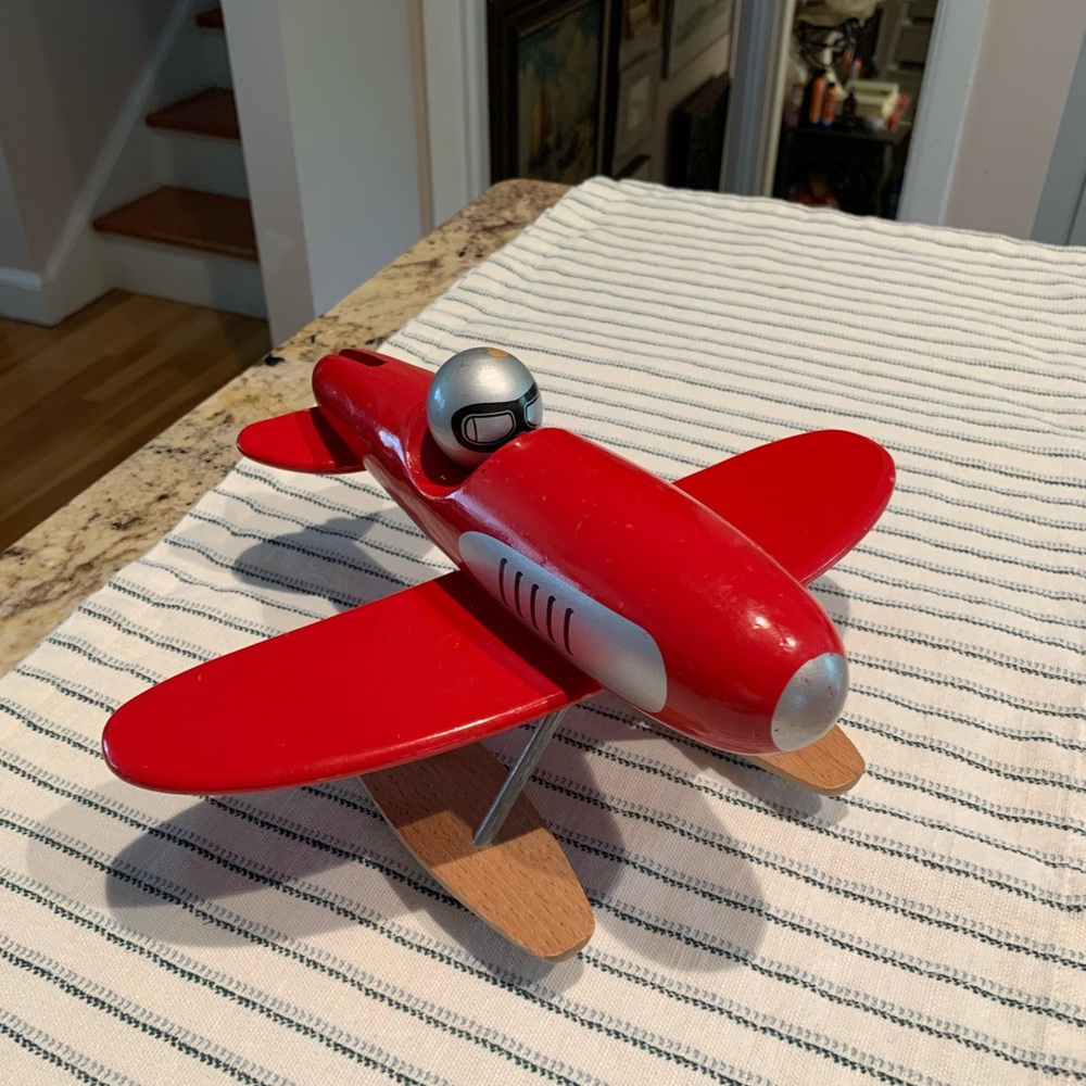 Red Seaplane in lacquered wood